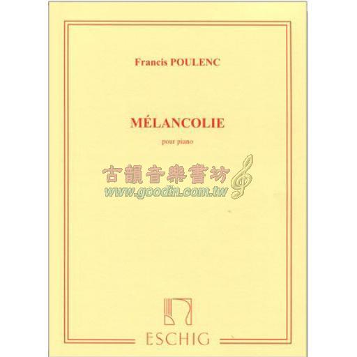 Poulenc Mélancolie for Piano Solo