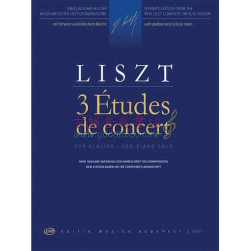 Liszt 3 Études de Concert for Piano