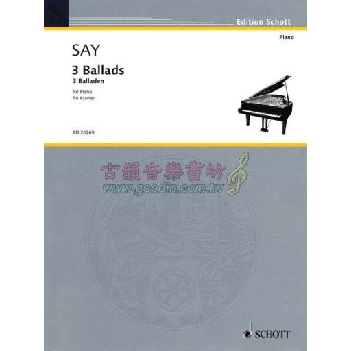 Say 3 Ballads for Piano Solo