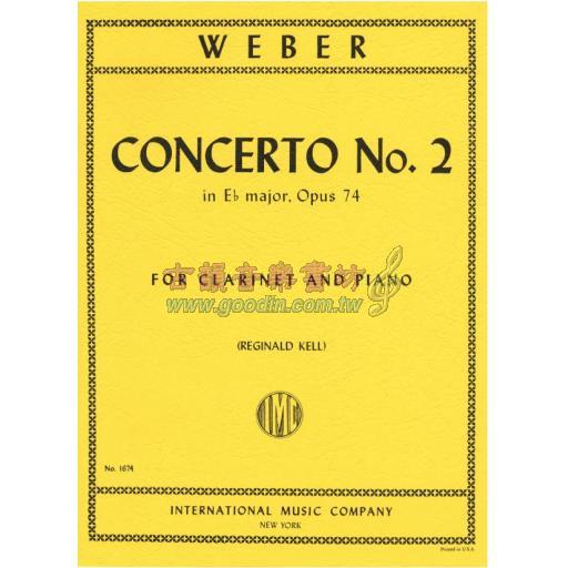 *Weber Concerto No. 2 in E Flat Major Op. 74 for Clarinet and Piano