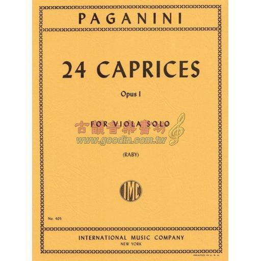 *Paganini 24 Caprices Op. 1 for Viola Solo