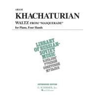 Khachaturian Waltz from Masquerade for 1 Piano, 4 Hands