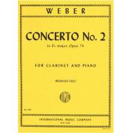 *Weber Concerto No. 2 in E Flat Major Op. 74 for Clarinet and Piano
