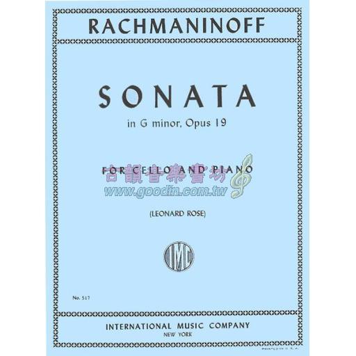 *Rachmaninoff Sonata in G Minor Op. 19 for Cello and Piano