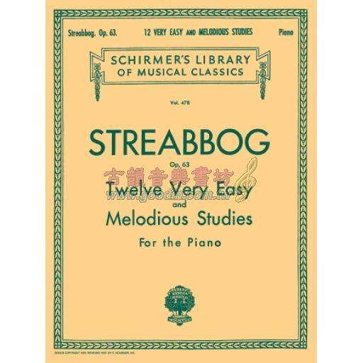 Streabbog 12 Very Easy and Melodious Studies Op. 63 for Piano