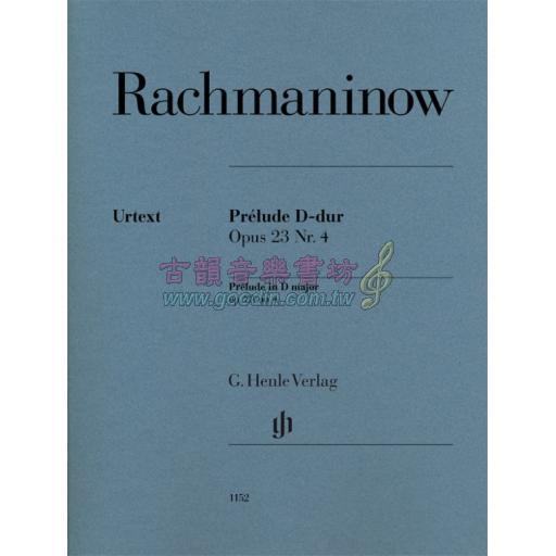 Rachmaninow Prélude in D Major Op. 23 No. 4 for Piano Solo