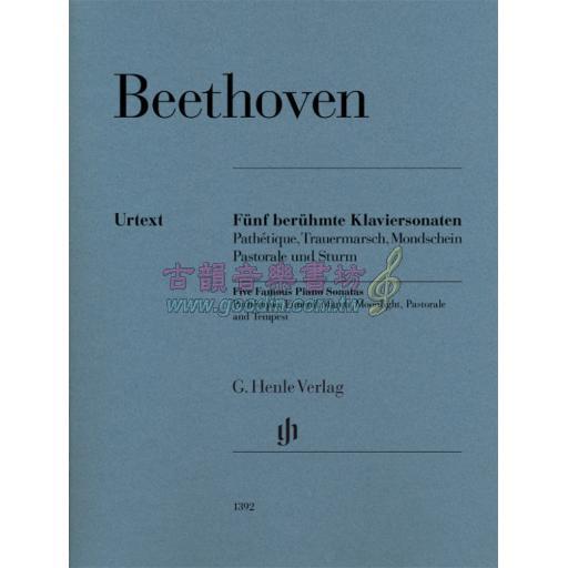 Beethoven Five Famous Piano Sonatas