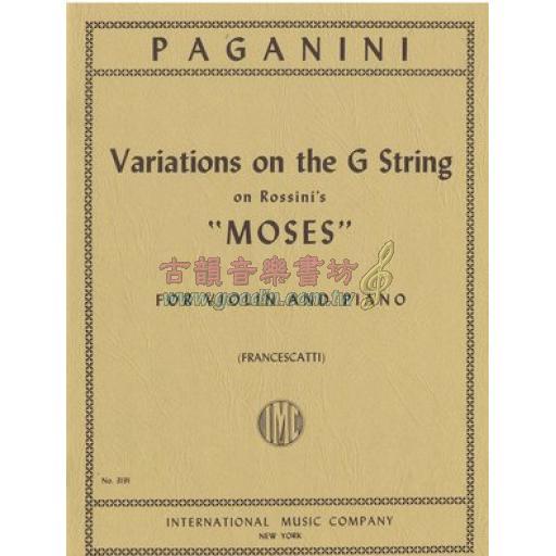 *Paganini Variations On The G String for Violin and Piano