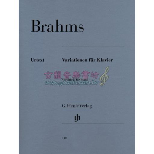 Brahms Variations for Piano Solo