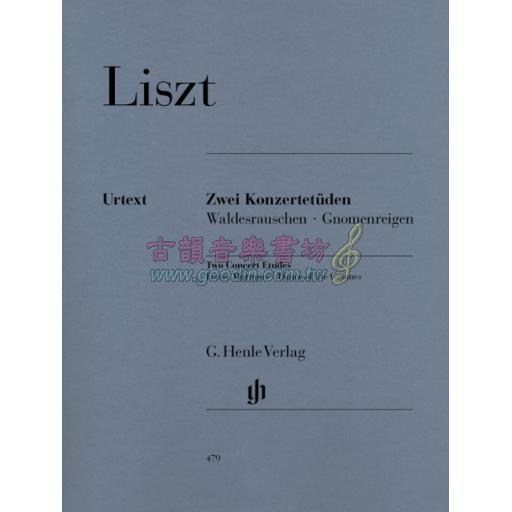 Liszt Two Concert Etudes for Piano Solo