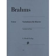 Brahms Variations for Piano Solo