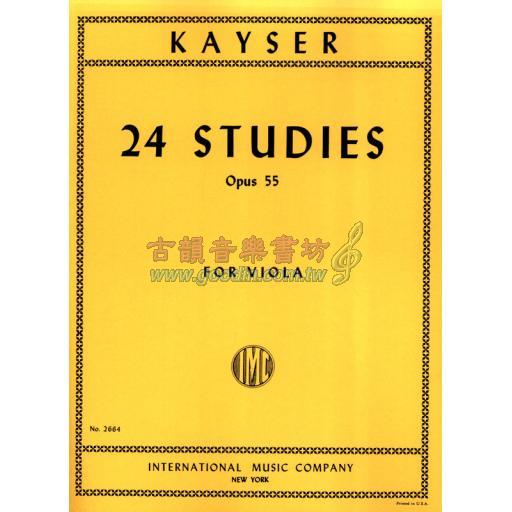 Kayser 24 Studies Op.55 for Viola Solo