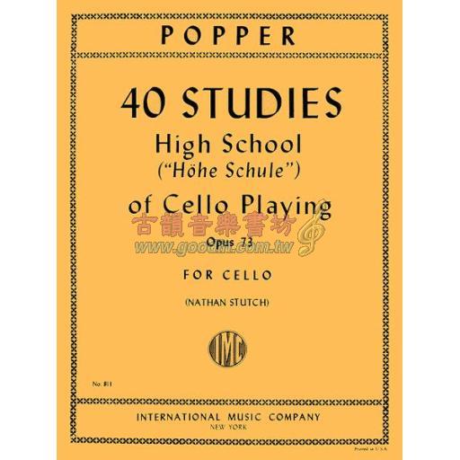 *Popper 40 Studies (High School of Cello Playing) Op.73 for Cello Solo