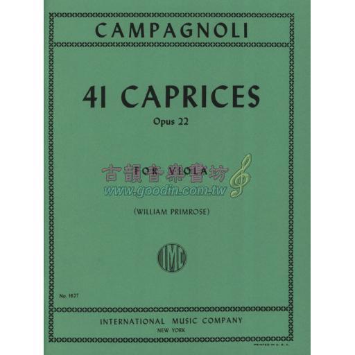 *Campagnoli 41 Caprices Op. 22 for Viola Solo
