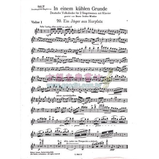 Bruno Seidler-Winkler - In einem kühlen Grunde Heft 4 (2 Voices and Piano or String Quartet)