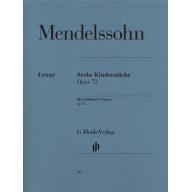 Mendelssohn Six Children's Pieces Op. 72 for Piano Solo