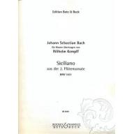 Bach Siciliano from Flute Sonata BWV1031 (Piano So...