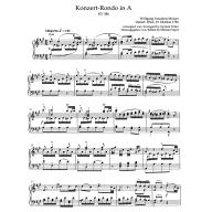 Mozart Concert Rondo in A Major K. 386 for Piano