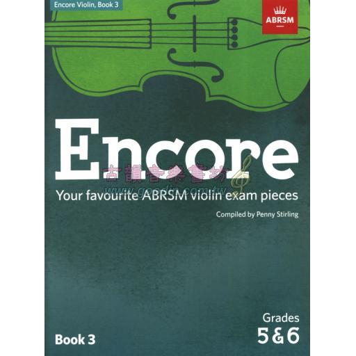 <特價> ABRSM 英國皇家 Encore Violin Book 3, Grades 5 & 6