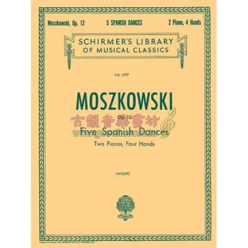 Moszkowski Five Spanish Dances Op. 12 for 2 Pianos, 4 Hands