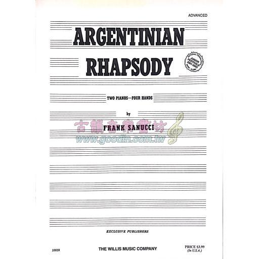 Frank Sanucci - Argentinian Rhapsody for 2 Pianos, 4 Hands