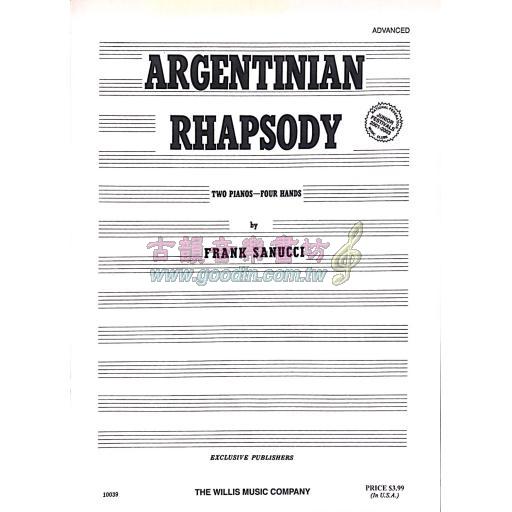 Frank Sanucci - Argentinian Rhapsody for 2 Pianos, 4 Hands