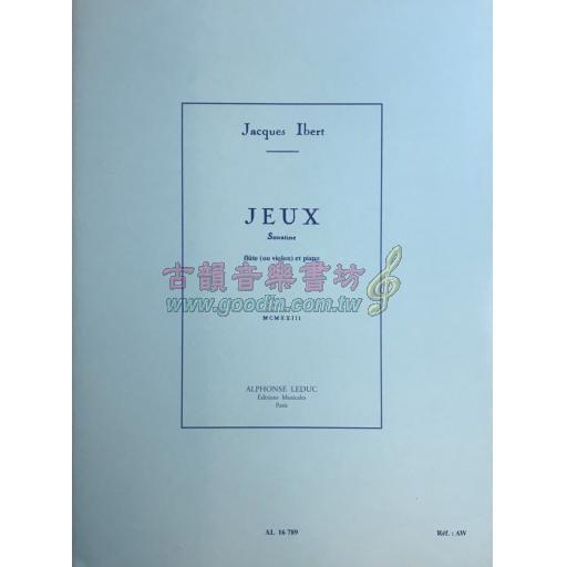 Ibert - Jeux Sonatine pour Flute (ou Violon) et Piano