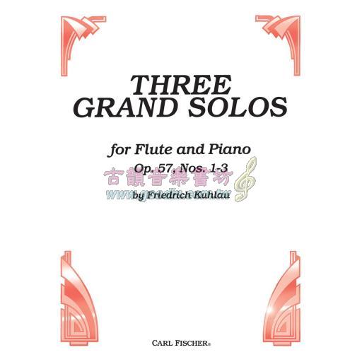 Kuhlau Three Grand Solos Op. 57, Nos. 1-3 for Flute and Piano