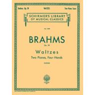 Brahms Waltzes Op. 39 (set) for 2 Pianos, 4 Hands