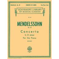 Mendelssohn Concerto No. 2 in D Minor Op. 40 for 2 Pianos, 4 Hands