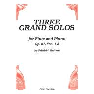 Kuhlau Three Grand Solos Op. 57, Nos. 1-3 for Flute and Piano