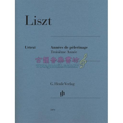Liszt Années de pèlerinage, Troisième Année Piano solo 