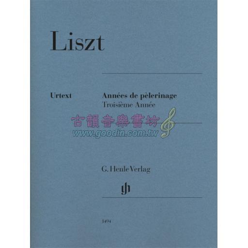 Liszt Années de pèlerinage, Troisième Année Piano solo 