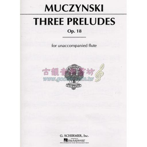 Muczynski Three Preludes Op. 18 for Flute Solo