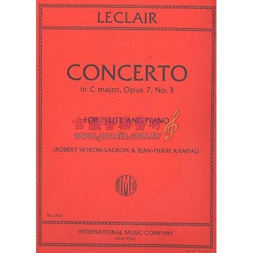 Leclair Concerto in C Major Op. 7, No. 3 for Flute and Piano