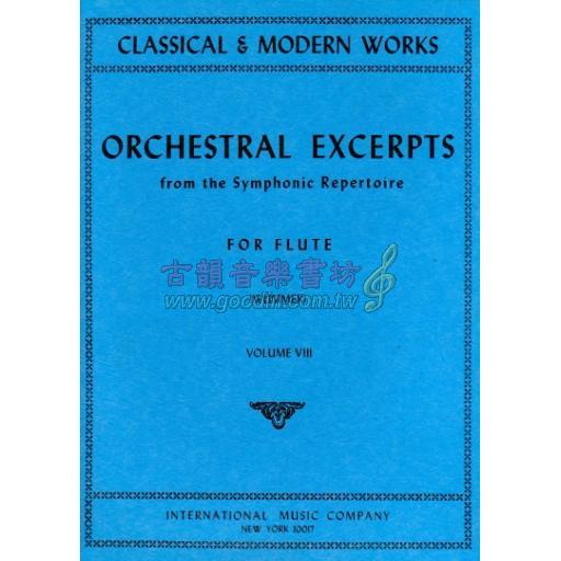 Orchestral Excerpts, Volume VIII for Flute
