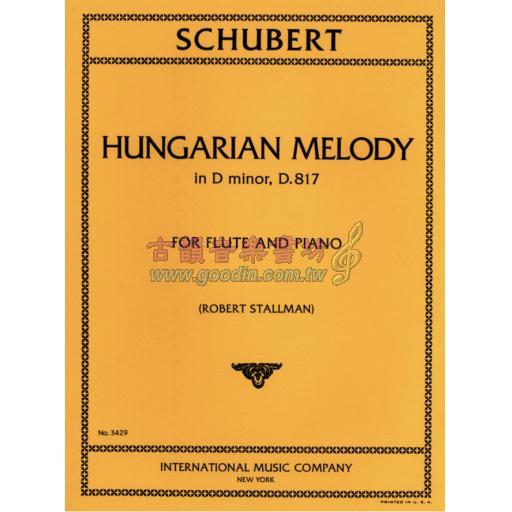 Schubert Hungarian Melody In D Minor, D.817 for Flute and Piano