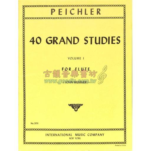 Peichler 40 Grand Studies Volume I for Flute