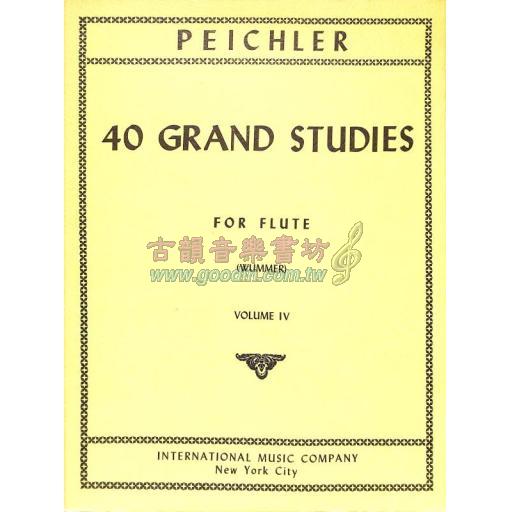 Peichler 40 Grand Studies Volume IV for Flute