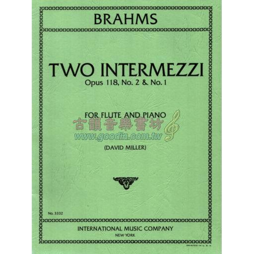 Brahms Two Intermezzi Opus 118, No.2 & 1 for Flute and Piano