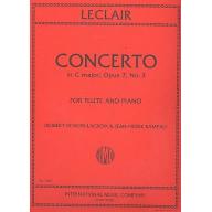 Leclair Concerto in C Major Op. 7, No. 3 for Flute...