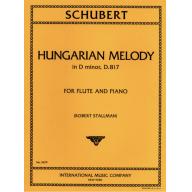 Schubert Hungarian Melody In D Minor, D.817 for Flute and Piano