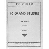 Peichler 40 Grand Studies Volume III for Flute