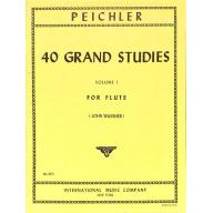 Peichler 40 Grand Studies Volume I for Flute