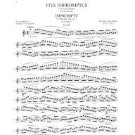 Schubert Five Impromptus, Opus 90, 91 for Flute Solo