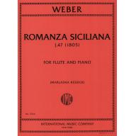 Weber Romanza Siciliana J. 47 (1805) for Flute and...