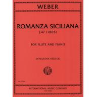 Weber Romanza Siciliana J. 47 (1805) for Flute and Piano