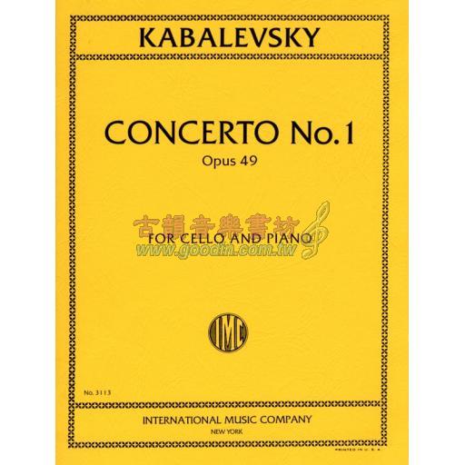 Kabalevsky Concerto No. 1 In G Minor, Op. 49 for Cello and Piano