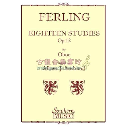 Ferling 18 Studies, Op. 12 for Oboe