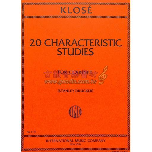 KLOSÉ 20 Characteristic Studies for Clarinet 